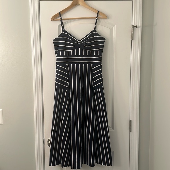 Veronica Beard Blige Striped Midi Length Dress - Picture 10 of 10
